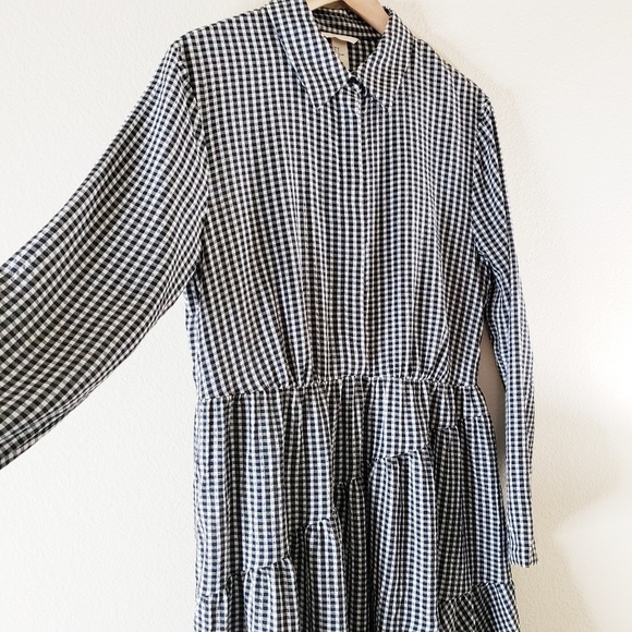 H&M Asymmetric Gingham Plaid Dress - Picture 5 of 7